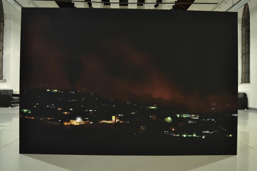 Costellazione provvisoria_Gaza Sparlkling (200x300, Olio su tessuto, 2015)